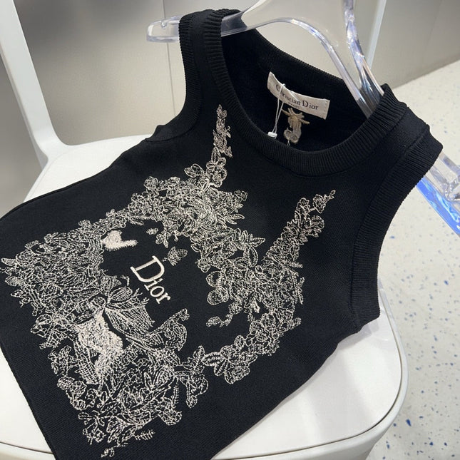 TANK TOP 639177 IN BLACK COTTON RIBBED KNIT