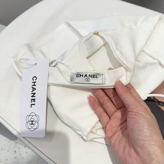 CAMI TOP 640621 IN WHITE COTTON RIBBED KNIT