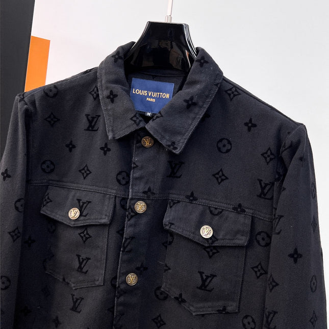 LV BLACK MONOGRAM DENIM JACKET 239525