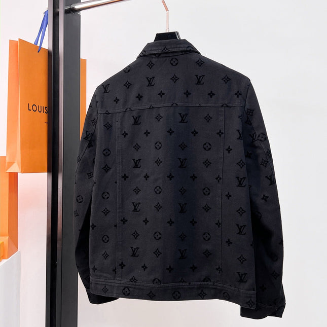 LV BLACK MONOGRAM DENIM JACKET 239525