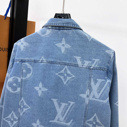 LV ICE BLUE MONOGRAM DENIM JACKET 239523