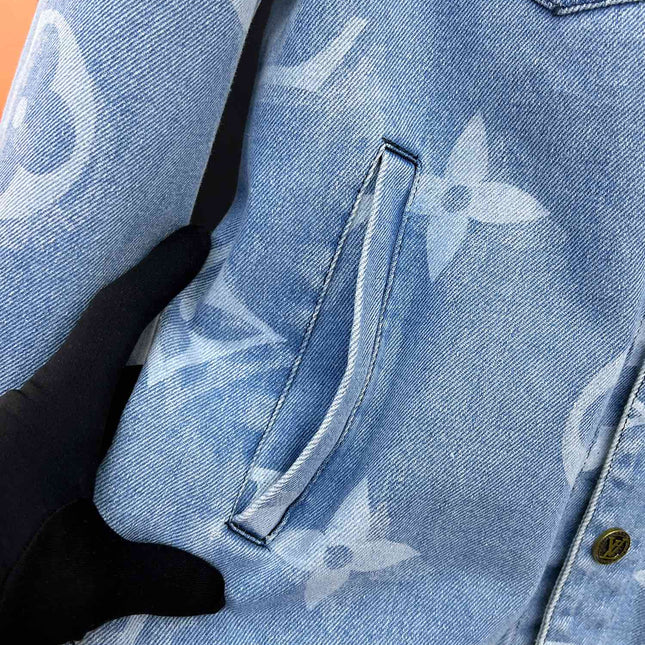 LV ICE BLUE MONOGRAM DENIM JACKET 239523