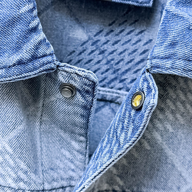 LV SHIRT JACKET IN BLUE DAMIER DENIM 239128
