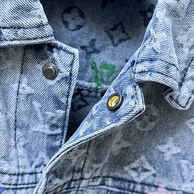 LV SHIRT JACKET IN LIGHT BLUE MONOGRAM CRAGGY DENIM 239125