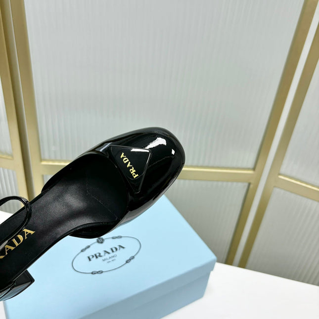 PRA MARY JANE PUMPS BLACK CALFSKIN