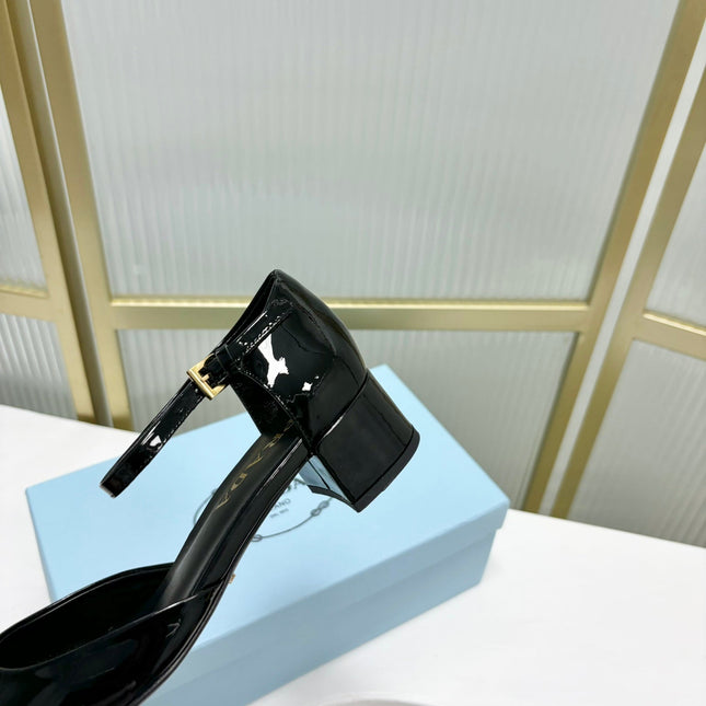 PRA MARY JANE PUMPS BLACK CALFSKIN