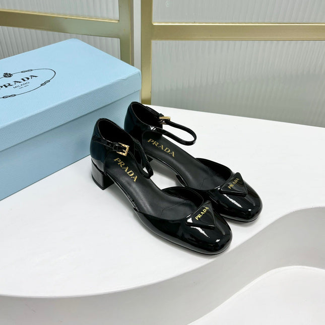 PRA MARY JANE PUMPS BLACK CALFSKIN