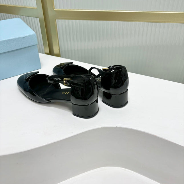 PRA MARY JANE PUMPS BLACK CALFSKIN