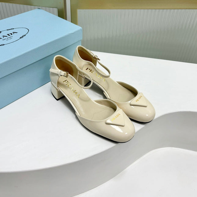 PRA MARY JANE PUMPS CREAMY WHITE CALFSKIN