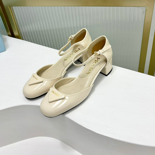 PRA MARY JANE PUMPS CREAMY WHITE CALFSKIN
