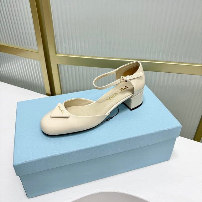 PRA MARY JANE PUMPS CREAMY WHITE CALFSKIN
