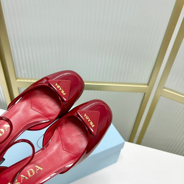 PRA MARY JANE PUMPS CHERRY CALFSKIN