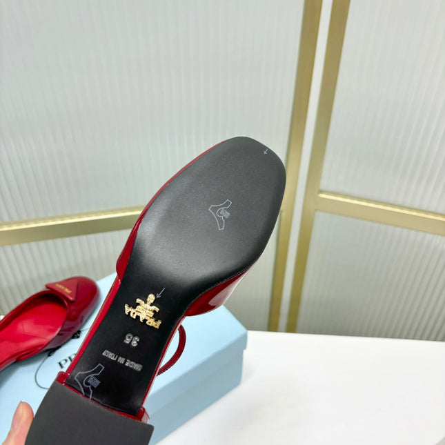 PRA MARY JANE PUMPS CHERRY CALFSKIN