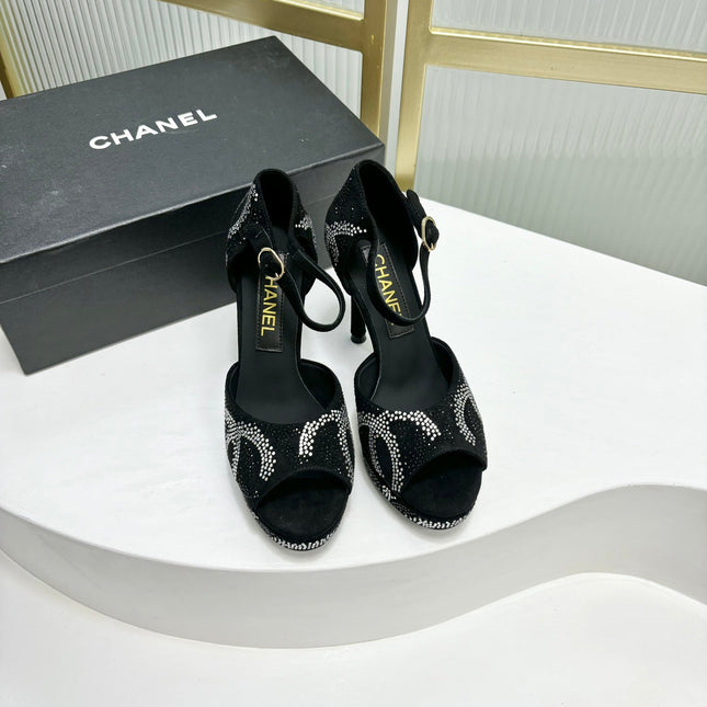 HIGH HEELS ONE STRAP IN BLACK GOATSKIN