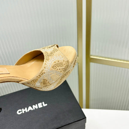 HIGH HEELS ONE STRAP IN BEIGE CREAM GOATSKIN