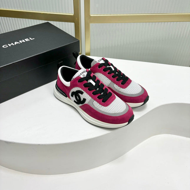 SNEAKER IN BARBIE PINK SUEDE AND GREY BREATHABLE MESH