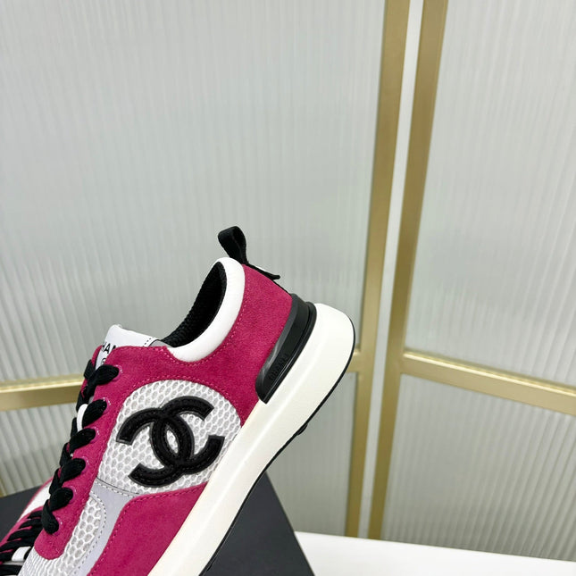 SNEAKER IN BARBIE PINK SUEDE AND GREY BREATHABLE MESH