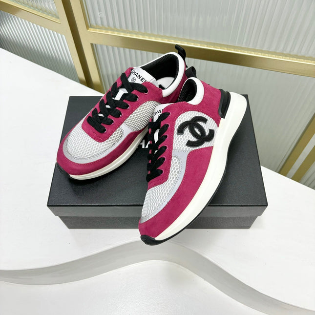 SNEAKER IN BARBIE PINK SUEDE AND GREY BREATHABLE MESH