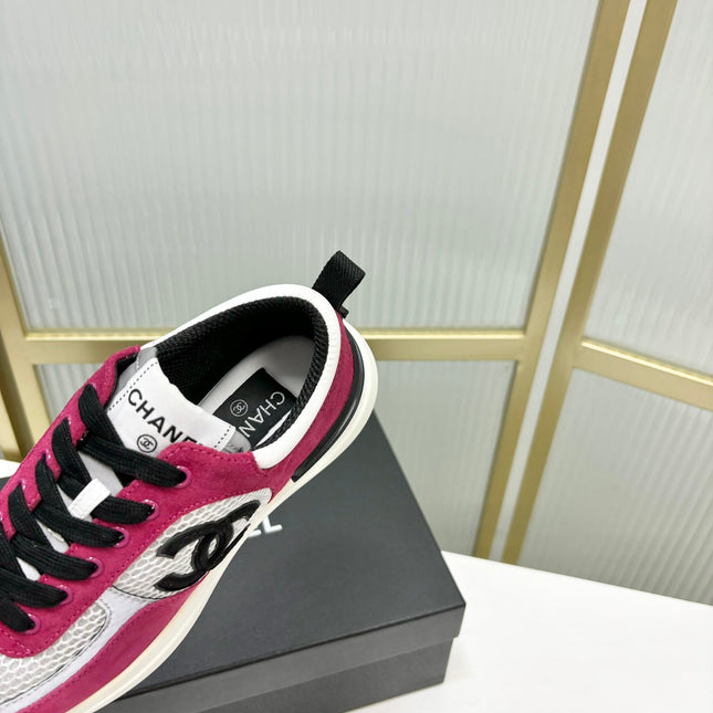 SNEAKER IN BARBIE PINK SUEDE AND GREY BREATHABLE MESH