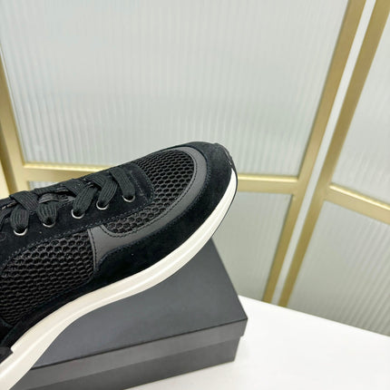 SNEAKER IN BLACK SUEDE AND BREATHABLE MESH