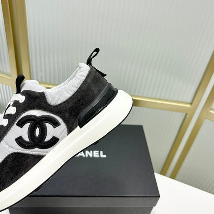 SNEAKER IN BLACK MIX GREY SUEDE