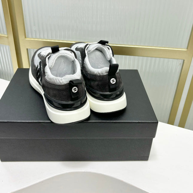 SNEAKER IN BLACK MIX GREY SUEDE