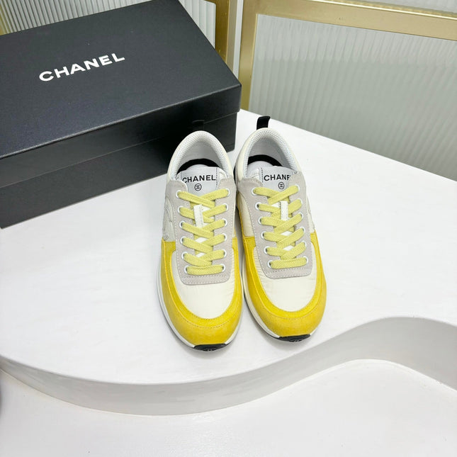 SNEAKER IN LIGHT YELLOW MIX GREY SUEDE