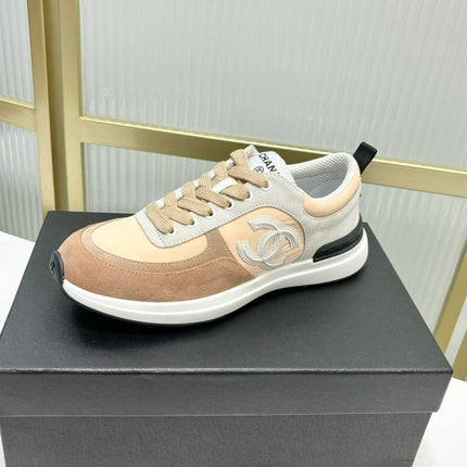 SNEAKER IN CAMEL BROWN MIX BISQUE CREAM SUEDE