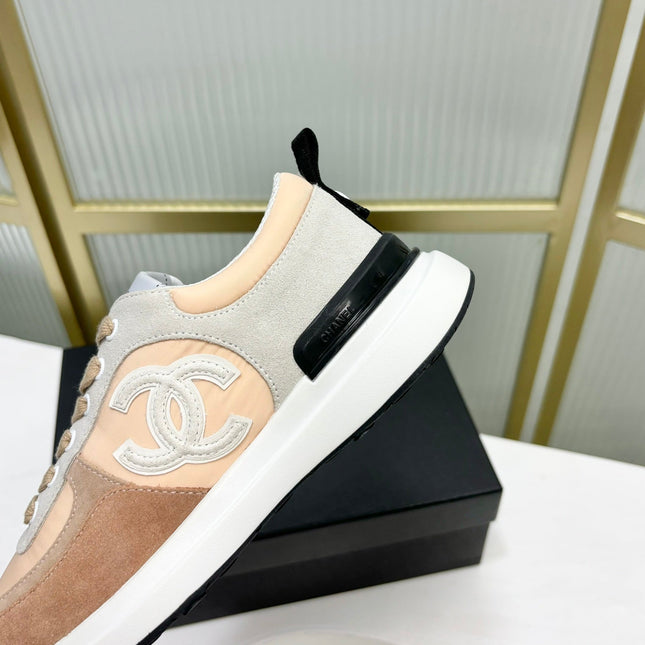 SNEAKER IN CAMEL BROWN MIX BISQUE CREAM SUEDE