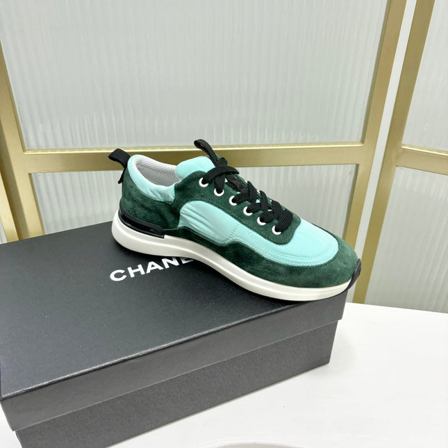 SNEAKER IN GREEN MINT MIX FOREST GREEN SUEDE