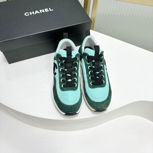SNEAKER IN GREEN MINT MIX FOREST GREEN SUEDE