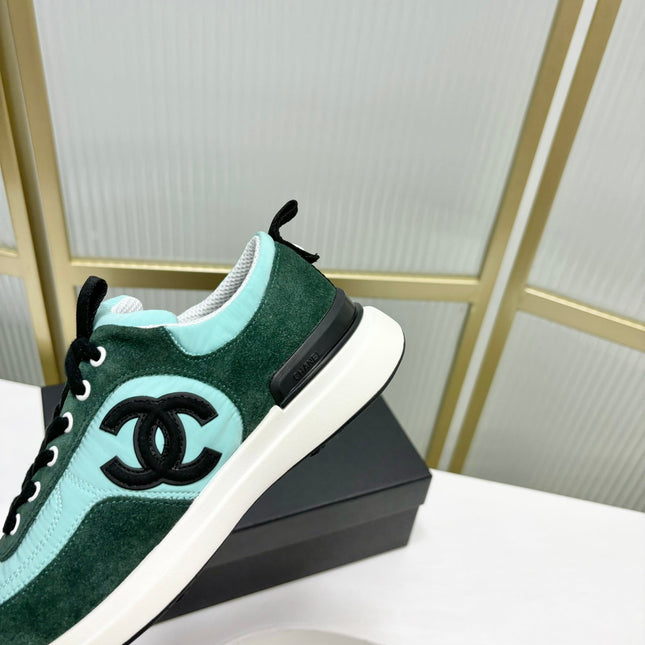 SNEAKER IN GREEN MINT MIX FOREST GREEN SUEDE