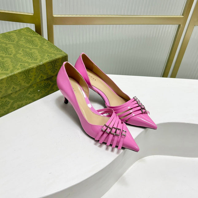 HIGH PUMP 6 CM IN FUSCIA PINK CALFSKIN
