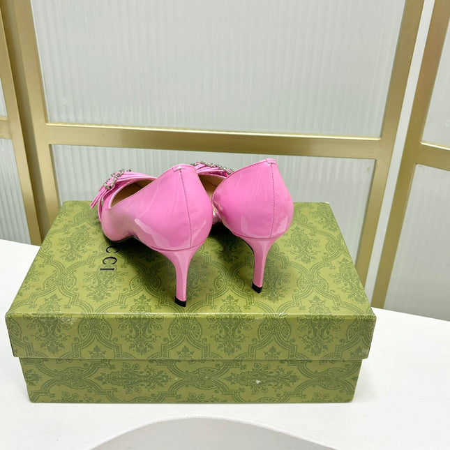 HIGH PUMP 6 CM IN FUSCIA PINK CALFSKIN