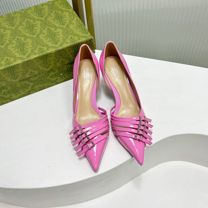 HIGH PUMP 6 CM IN FUSCIA PINK CALFSKIN