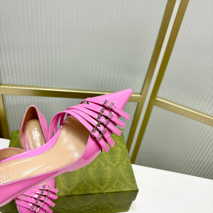 HIGH PUMP 6 CM IN FUSCIA PINK CALFSKIN