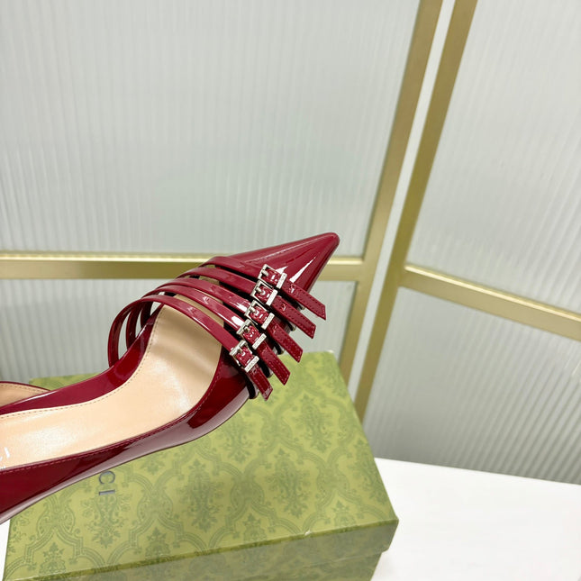 HIGH PUMP 6 CM IN CRIMSON RED CALFSKIN