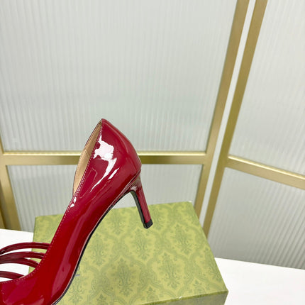 HIGH PUMP 6 CM IN CRIMSON RED CALFSKIN