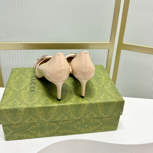 HIGH PUMP 6 CM IN TAN BEIGE CALFSKIN