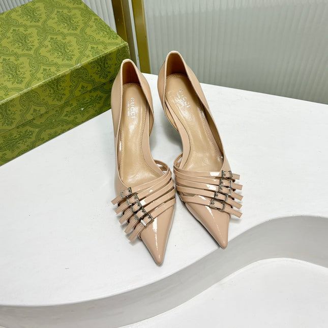 HIGH PUMP 6 CM IN TAN BEIGE CALFSKIN