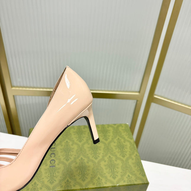HIGH PUMP 6 CM IN TAN BEIGE CALFSKIN