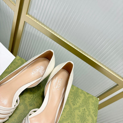 HIGH PUMP 6 CM IN WHITE CALFSKIN