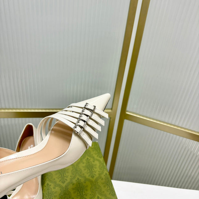 HIGH PUMP 6 CM IN WHITE CALFSKIN