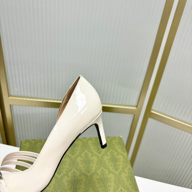 HIGH PUMP 6 CM IN WHITE CALFSKIN