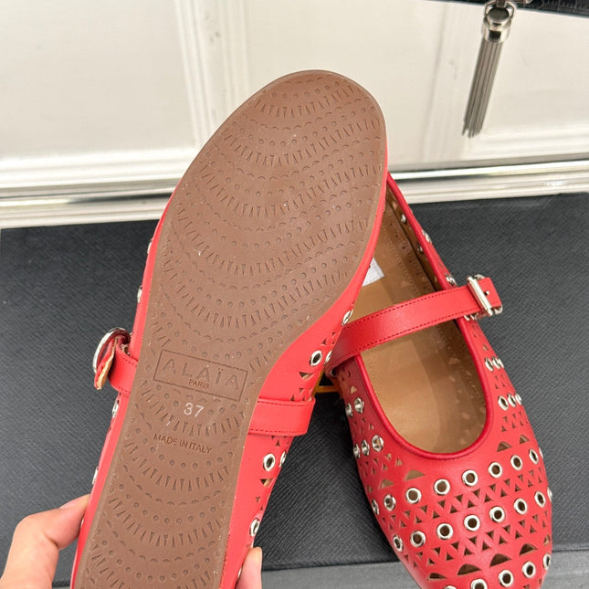 MARY JANE IN CHERRY RED CALFSKIN