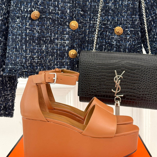 ILLUSION 35 SANDAL IN BRONZE BROWN CALFSKIN