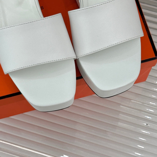 ILLUSION 35 SANDAL IN WHITE CALFSKIN