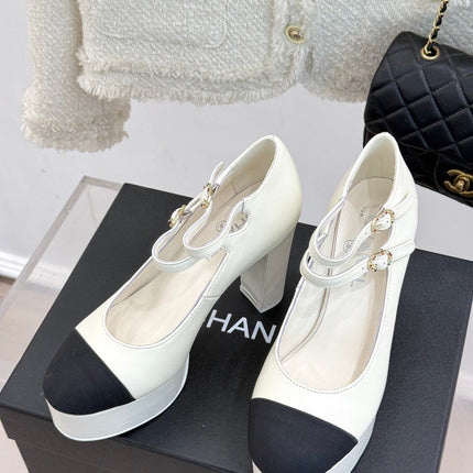 FLATFORM SANDAL 110 MM IN WHITE CALFSKIN