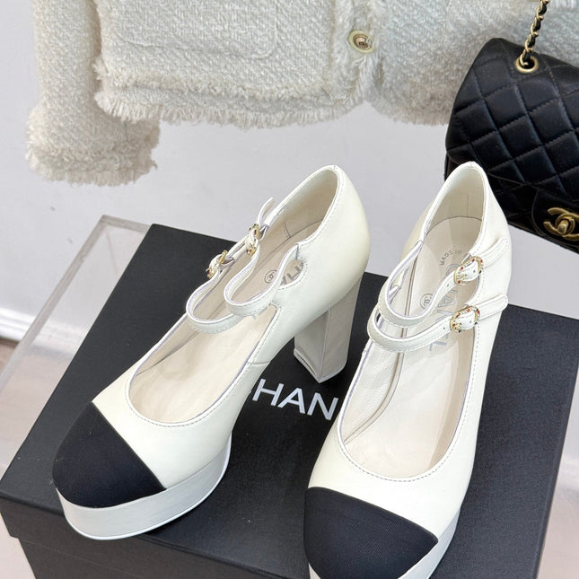 FLATFORM SANDAL 110 MM IN WHITE CALFSKIN
