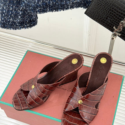 LP HIGH HEEL 25S IN MAHOGANY RED LAMBSKIN SNAKE EMBOSSING